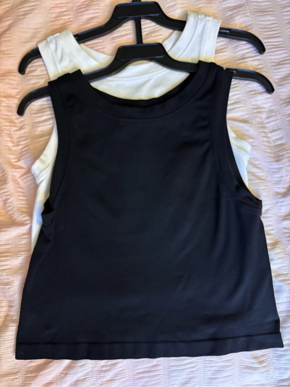 Classic Black & White Sleeveless Top Duo